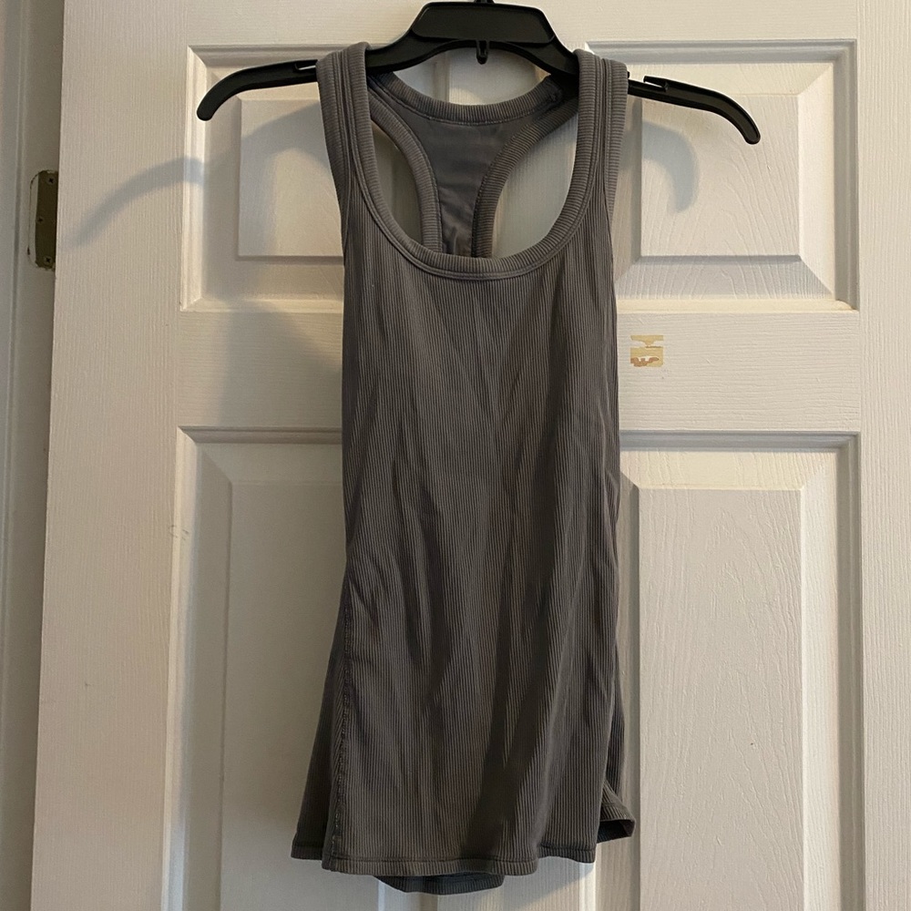 ALO grey tank with built in bra